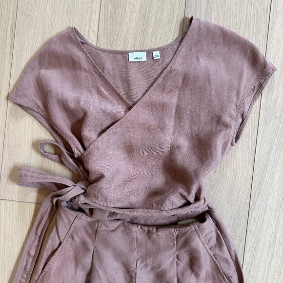 Aritzia Wilfred Brax Jumpsuit linen blend wide leg - Size 2 - Picture 5 of 8